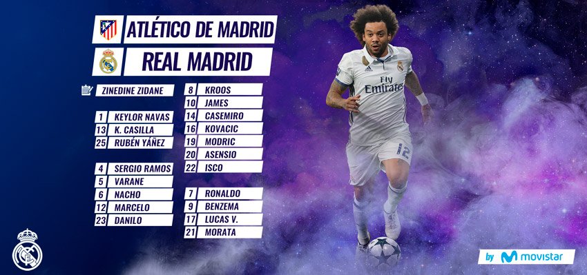 Convocatoria Atlético de Madrid-Real Madrid